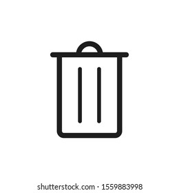 trash can icon vector logo template