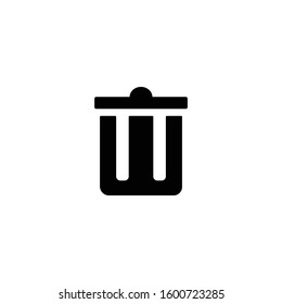Trash Can Icon Vector Logo Design Template