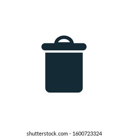 Trash Can Icon Vector Logo Design Template
