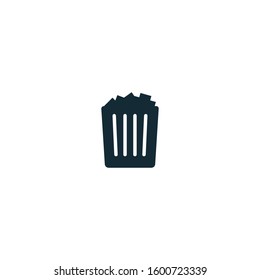 Trash Can Icon Vector Logo Design Template