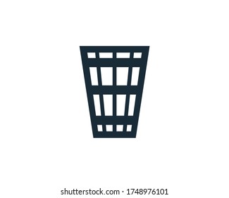 Trash Can Icon Vector Logo Template Illustration Design