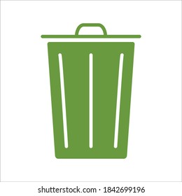 Trash Can Icon Vector Logo Template Illustration