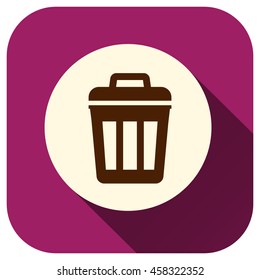 Trash can icon vector logo for your design, symbol, application, website, UI.