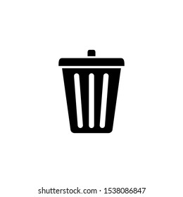 trash can icon vector on white background