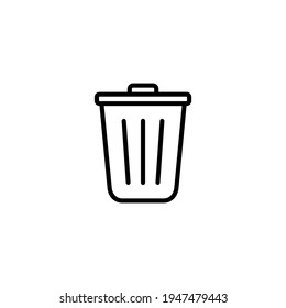Trash can icon vector. Recycle bin line icon symbol illustration
