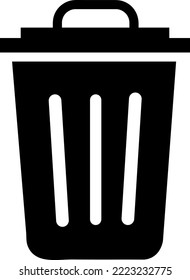 La barra diagonal puede ser un vector de icono. Icono de papelera de reciclaje en fondo blanco..eps
