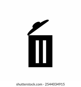 Trash can icon vector. Trash can, rubbish dump sign. illustration of a trash can symbol.