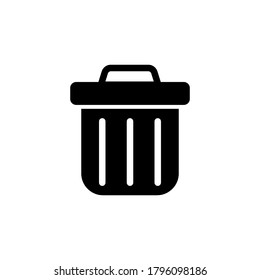 trash can icon vector symbol template
