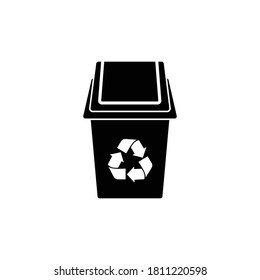 trash can icon vector symbol isolated illustration white background