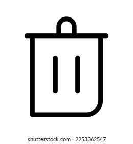 Ilustración del diseño del símbolo del vector Trash Can