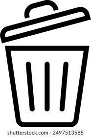 trash can icon vector. symbol, sign