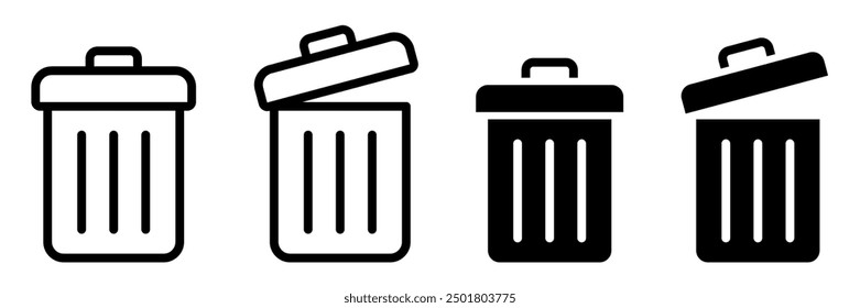 trash can icon vector. symbol, sign