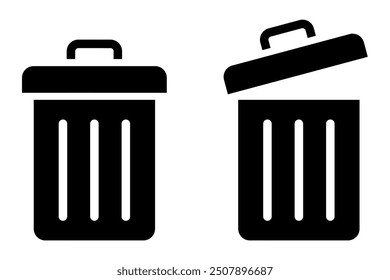 Vector de icono de papelera. símbolo, signo
