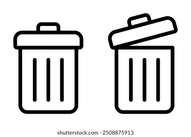 trash can icon vector. symbol, sign