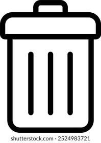 Vector de icono de papelera. símbolo, signo