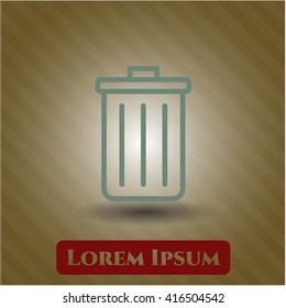 trash can icon vector symbol flat eps jpg app web concept