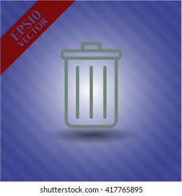 símbolo del vector del icono del basurero eps planos jpg concepto web de la aplicación