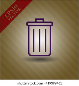 Trash can icon vector symbol flat eps jpg app web concept