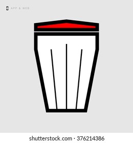 Trash can icon / vector icon for web and mobile applications