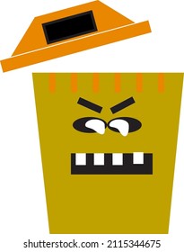 The trash can icon we made with adobe illustrator