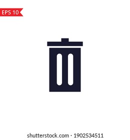 Trash can icon for web and mobile app Vector