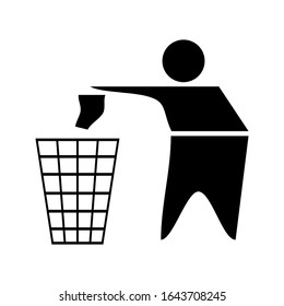 trash can icon with a white background
