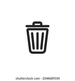 Trash can icon with white background