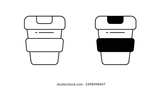 trash can icon with white background vector stock illustration