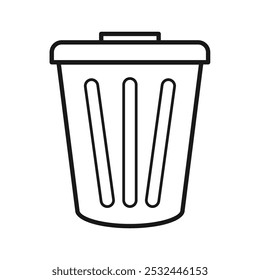 trash can icon, white background illustration