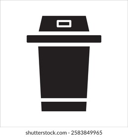 trash can icon with white background