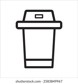 trash can icon with white background