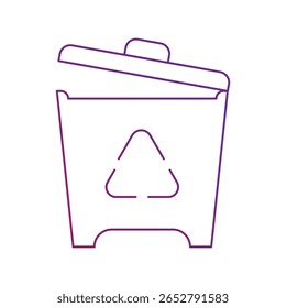 Icono de papelera con fondo blanco Vector Ilustración de stock