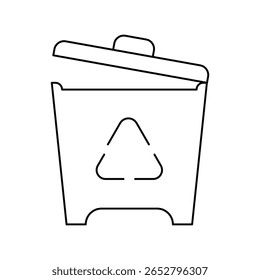 Icono de papelera con fondo blanco Vector Ilustración de stock