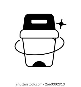 Icono de papelera con fondo blanco Ilustración de stock de Vector