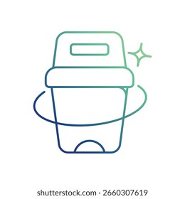 Icono de papelera con fondo blanco Ilustración de stock de Vector