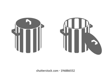 trash can icons
