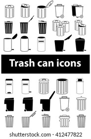 Trash can icons