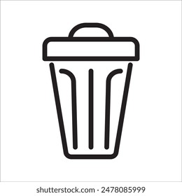 Trash can icons set. set of 4 icons containing trash such as trash, delete trash