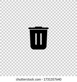 Icono de Trash can.Signo vectorial de la papelera.Borrar concepto 