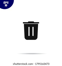 Trash can icon.Trash bin vector sign.Delete concept 
