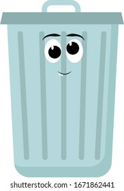 Basura puede, ilustración, vector sobre fondo blanco.