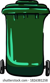 Tasa de trash, ilustración, vector sobre fondo blanco