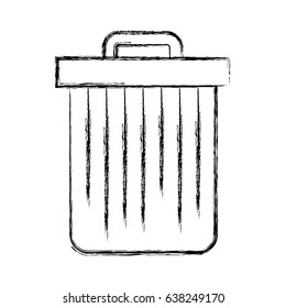 Trash can isolated