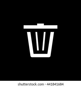 Trash can isolated minimal single flat icon. Basket line vector icon for websites and mobile minimalist flat design. 