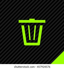 Trash can isolated minimal single flat icon. Basket line vector icon for websites and mobile minimalist flat design. 