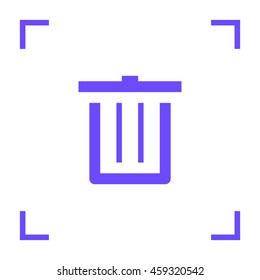 Trash can isolated minimal single flat icon. Basket line vector icon for websites and mobile minimalist flat design. 