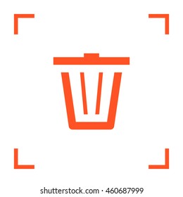 Trash can isolated minimal single flat icon. Basket line vector icon for websites and mobile minimalist flat design. 