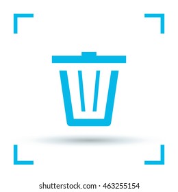 Trash can isolated minimal single flat icon. Basket line vector icon for websites and mobile minimalist flat design. 