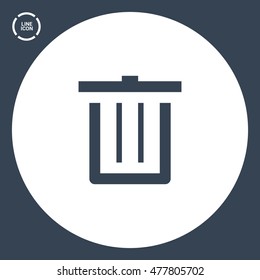 Trash can isolated minimal single flat icon. Basket line vector icon for websites and mobile minimalist flat design. 