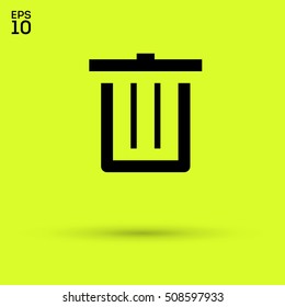 Trash can isolated minimal single flat icon. Basket line vector icon for websites and mobile minimalist flat design. 